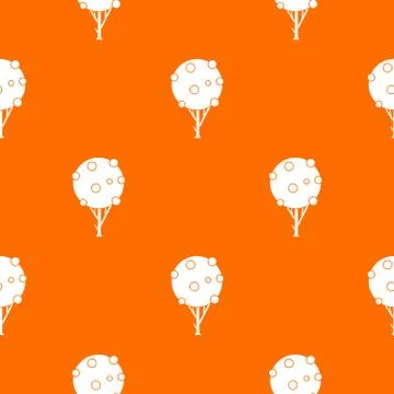 Tree with fruits pattern seamless Illustrazione stock