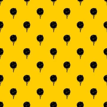 Tree with fruits pattern vector Stock Illustration