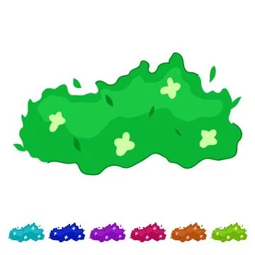 Tree garden shrub vector cartoon graphic Stockillustratie