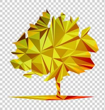 TREE IN GEOMETRIC SHAPES Stock Illustration
