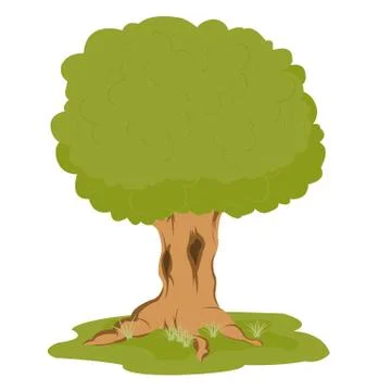 Tree on glade Stock Illustration