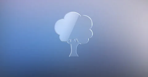 Tree Glass 3d Icon Stock Footage 67953545