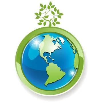 Tree on globe Stock Illustration