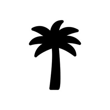 Tree glyph flat icon 스톡 일러스트
