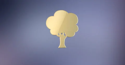 Tree Gold 3d Icon Stock Footage 67953635