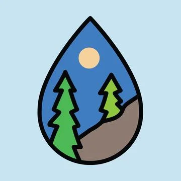 Tree graphic illustration vector art t-shirt design Illustrazione stock