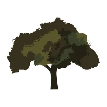A tree with a green crown Stock Illustration