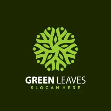 Tree Green Leaf logo Design vector illustration 스톡 일러스트