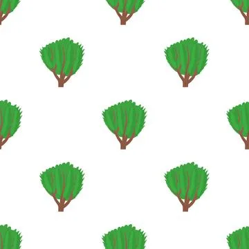 Tree with green leaves pattern seamless vector イラスト素材