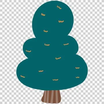 Tree green minimal Illustrazione stock