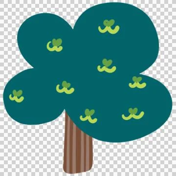 Tree green minimal Stock Illustration