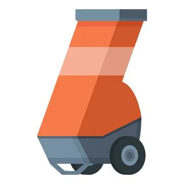 Tree grinder icon cartoon vector. Tool nature mower Stock Illustration