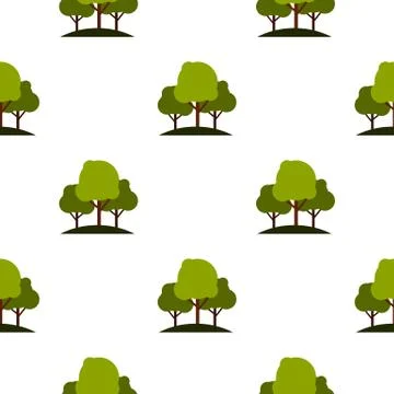 Tree group pattern flat Illustrazione stock