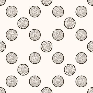 Tree growth rings vector concept seamless pattern Stock Illustration