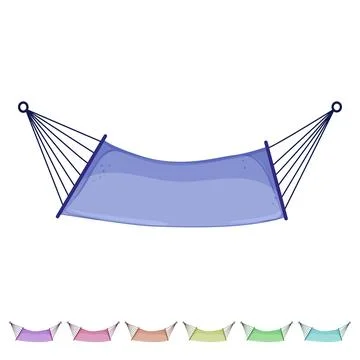 Tree hammock relax color icon vector graphic Stock Illustration