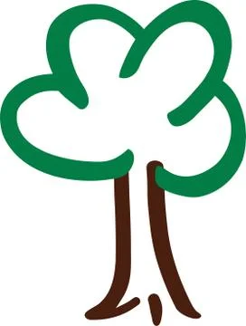 Tree hand drawn Illustrazione stock