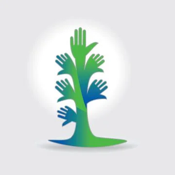 Tree hand Stock Illustration