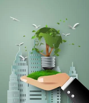 Tree in hand. Stock Illustration