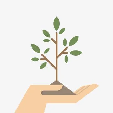 Tree in hand Stockillustratie