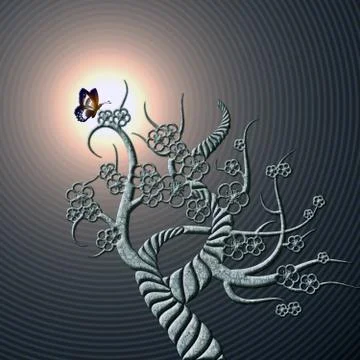 Tree of happiness Stock Illustration