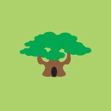 Tree with hollow Stock Illustration