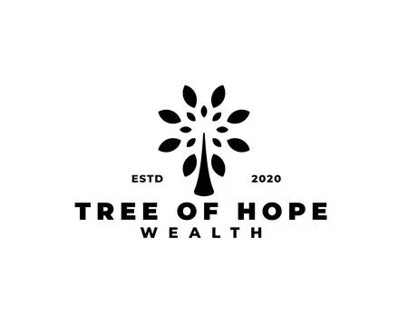Tree of hope logo. Wealth management logo. Investment logo. Nature tree logo  Stock Illustration