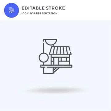 Tree House icon vector, filled flat sign, solid pictogram isolated on white Stock Illustration