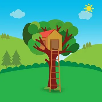 Tree house Stock Illustration