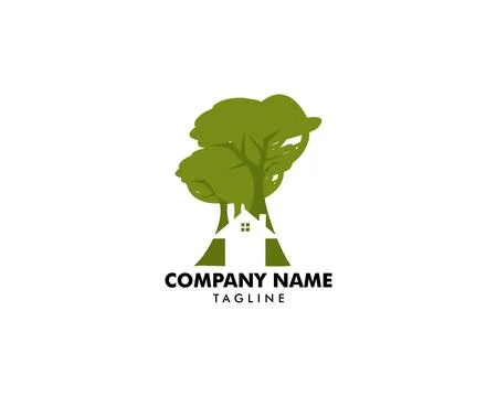 Tree House Vector Logo Template Stock Illustration