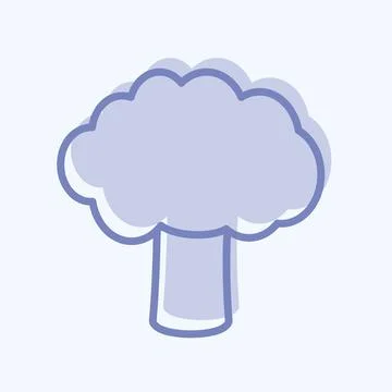 Tree I Icon in trendy two tone style isolated on soft blue background Illustrazione stock