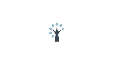 Tree icon animation for video motion graphics Stock Footage 205125478