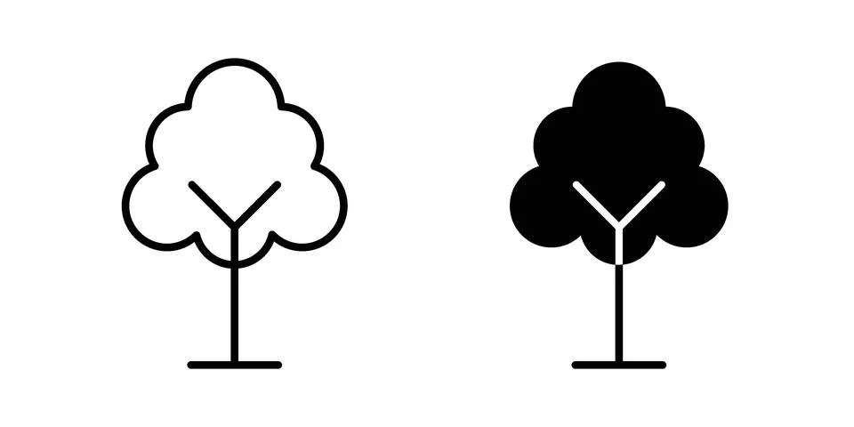 Tree icon concept. best for web design Stock Illustration