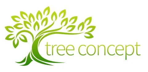 Tree icon concept Illustrazione stock