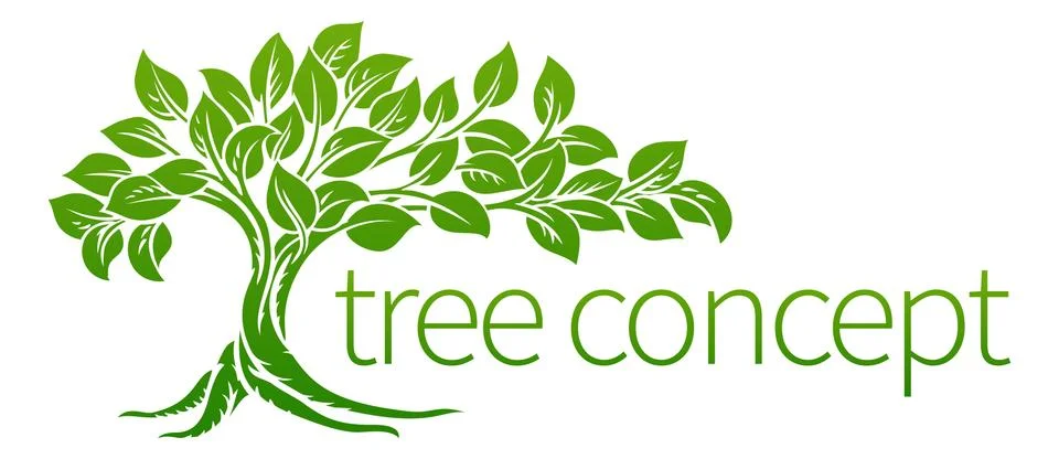 Tree Icon Concept 스톡 일러스트