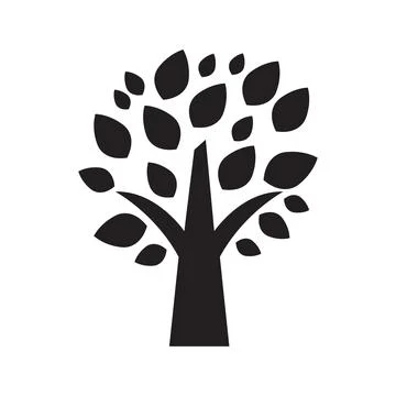 Tree icon design logo template isolated illustration Stock Illustration