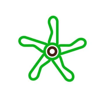 Tree icon duocolor green brown Illustrazione stock