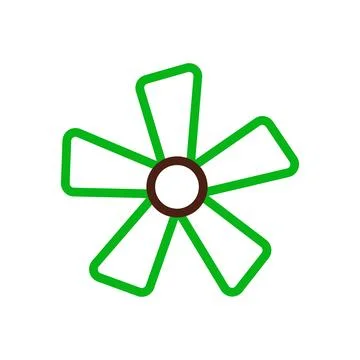 Tree icon duocolor green brown Stock Illustration