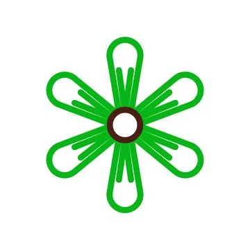 Tree icon duocolor green brown Stock Illustration
