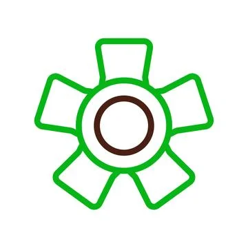 Tree icon duocolor green brown Stock Illustration