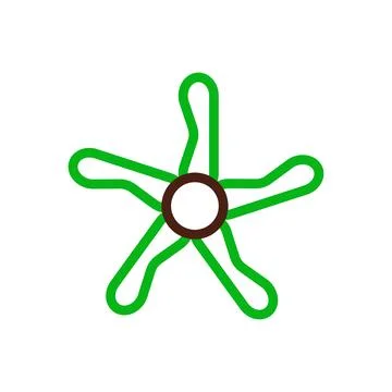Tree icon duocolor green brown Illustrazione stock