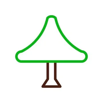 Tree icon duocolor green brown Stock Illustration
