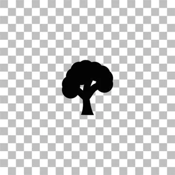 Tree icon flat Stock Illustration