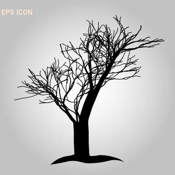Tree icon. Forest symbol. Flat web sign on white background. Vector eps10 Stock Illustration