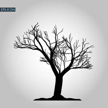 Tree icon. Forest symbol. Flat web sign on white background. Vector eps10 Stock Illustration
