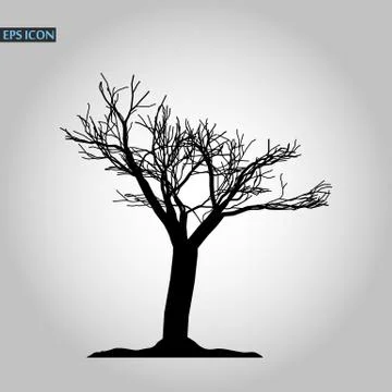 Tree icon. Forest symbol. Flat web sign on white background. Vector eps10 Stock Illustration