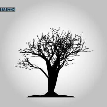 Tree icon. Forest symbol. Flat web sign on white background. Vector eps10 Stock Illustration