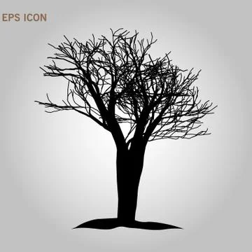 Tree icon. Forest symbol. Flat web sign on white background. Vector eps10 Stock Illustration