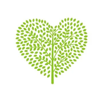 Tree icon heart Stock Illustration