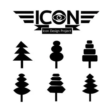 Tree icon Illustrazione stock