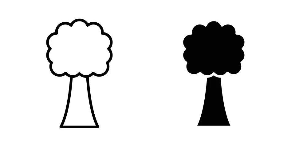 Tree icon Illustration Eps10 for web or app Stockillustratie